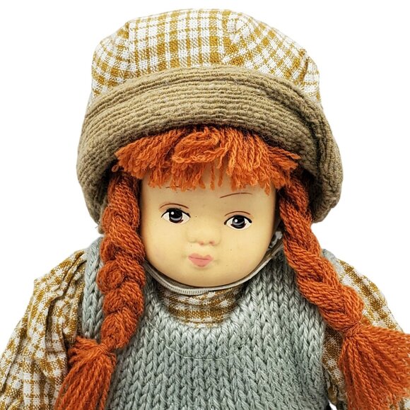 Vintage Ragamuffin Boy & Girl Porcelain & Sawdust Dolls Hand Painted Faces - Picture 2 of 9